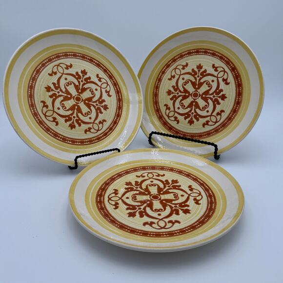 Vintage Cavalier Ironstone Dinner Plate Pattern RYL404 by Royal (USA) Set 3 - Picture 4 of 7